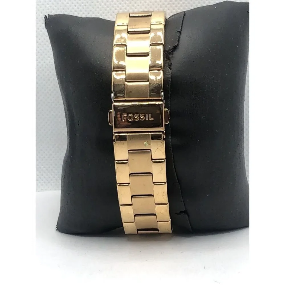 Fossil BQ3316 Women's Stainless Steel Analog Rose Gold Dial Quartz Watch OP437
